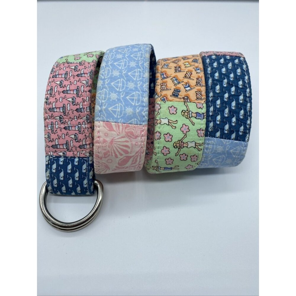 Vineyard Vines Multicolor Patchwork Canvas D Ring… - image 3